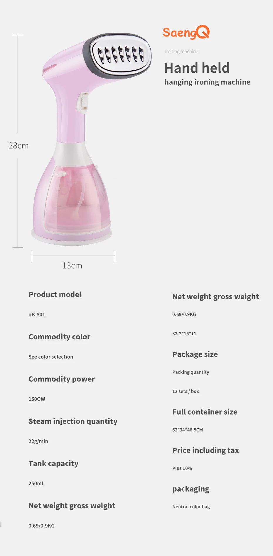 Hand Hanging Ironing Machine