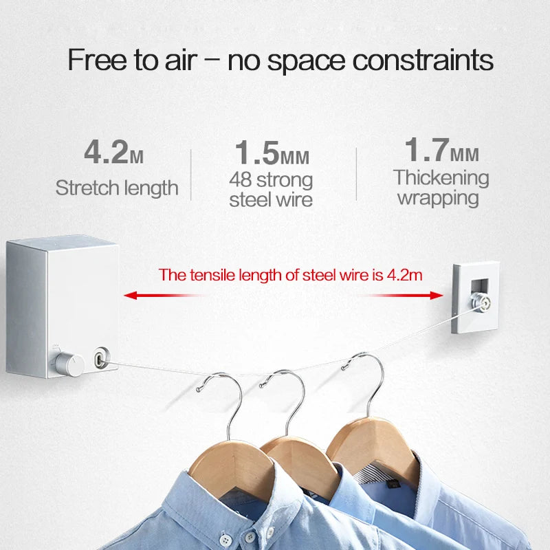 Telescopic Clothesline Clothes Drying Rope