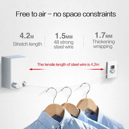 Telescopic Clothesline Clothes Drying Rope