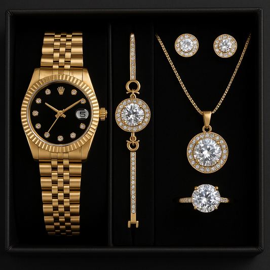 Elegant Women’s Jewelry & Watch Set